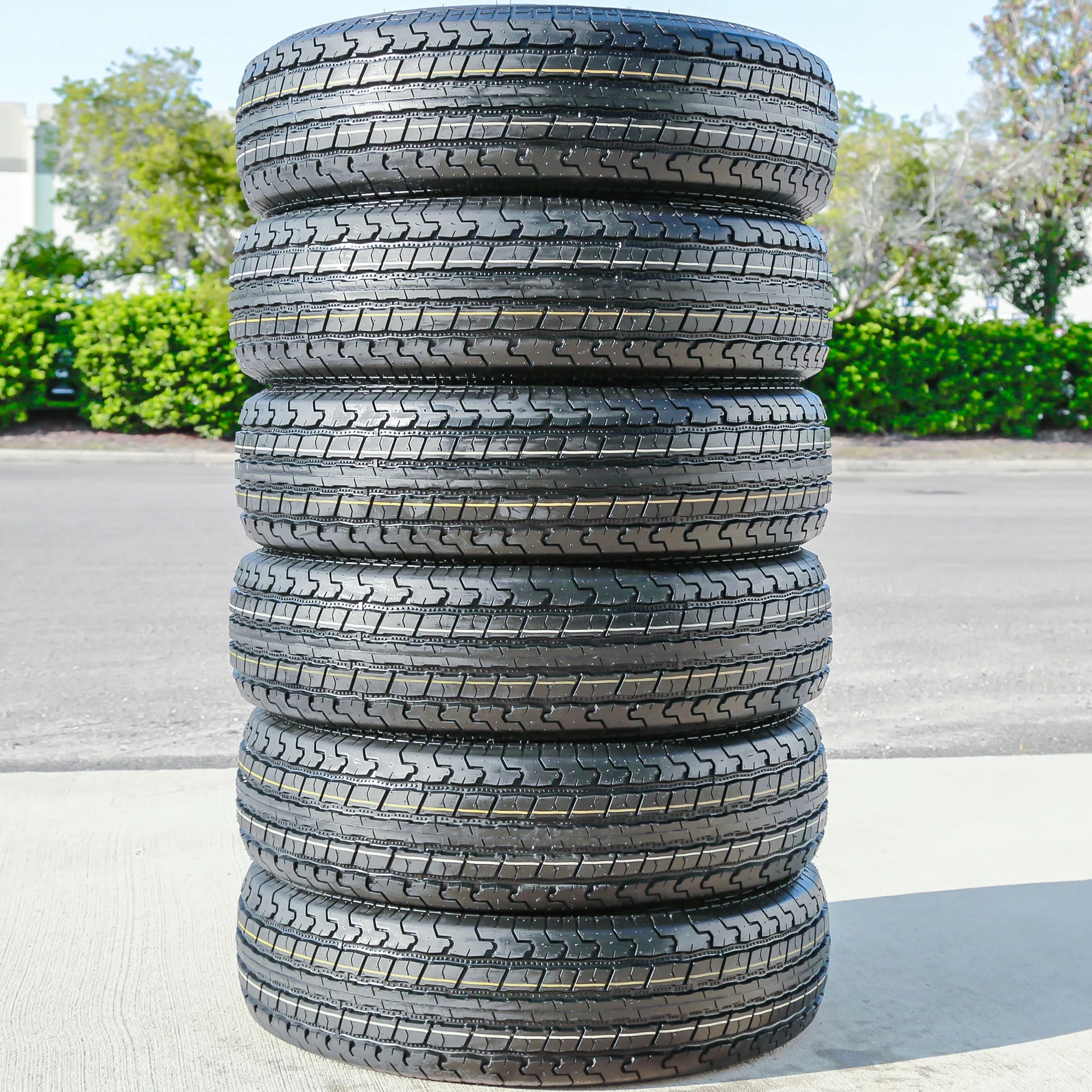 6 Tires Roundrule ST Hikee Semi Steel ST 235/80R16 Load F 12 Ply Trailer