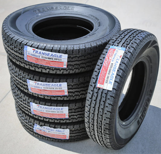5 Tires Transeagle ST Radial II ST 235/80R16 Load F 12 Ply Heavy Duty Trailer