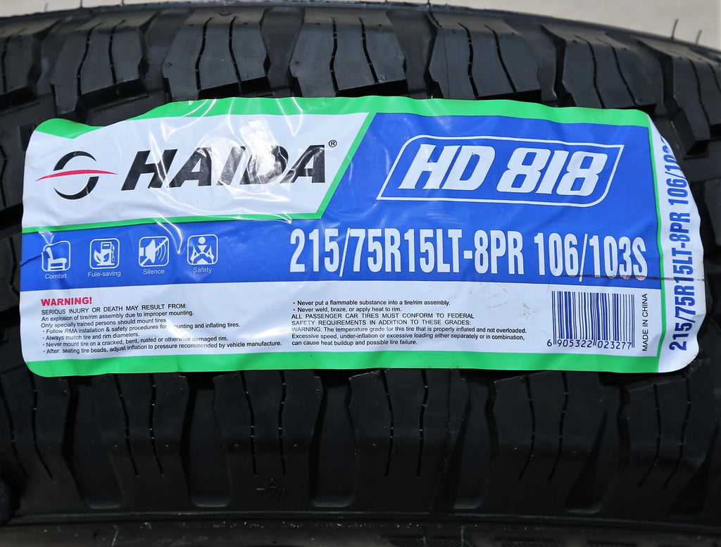 Tire Haida Puma HD818 LT 215/75R15 Load D 8 Ply MT M/T Mud