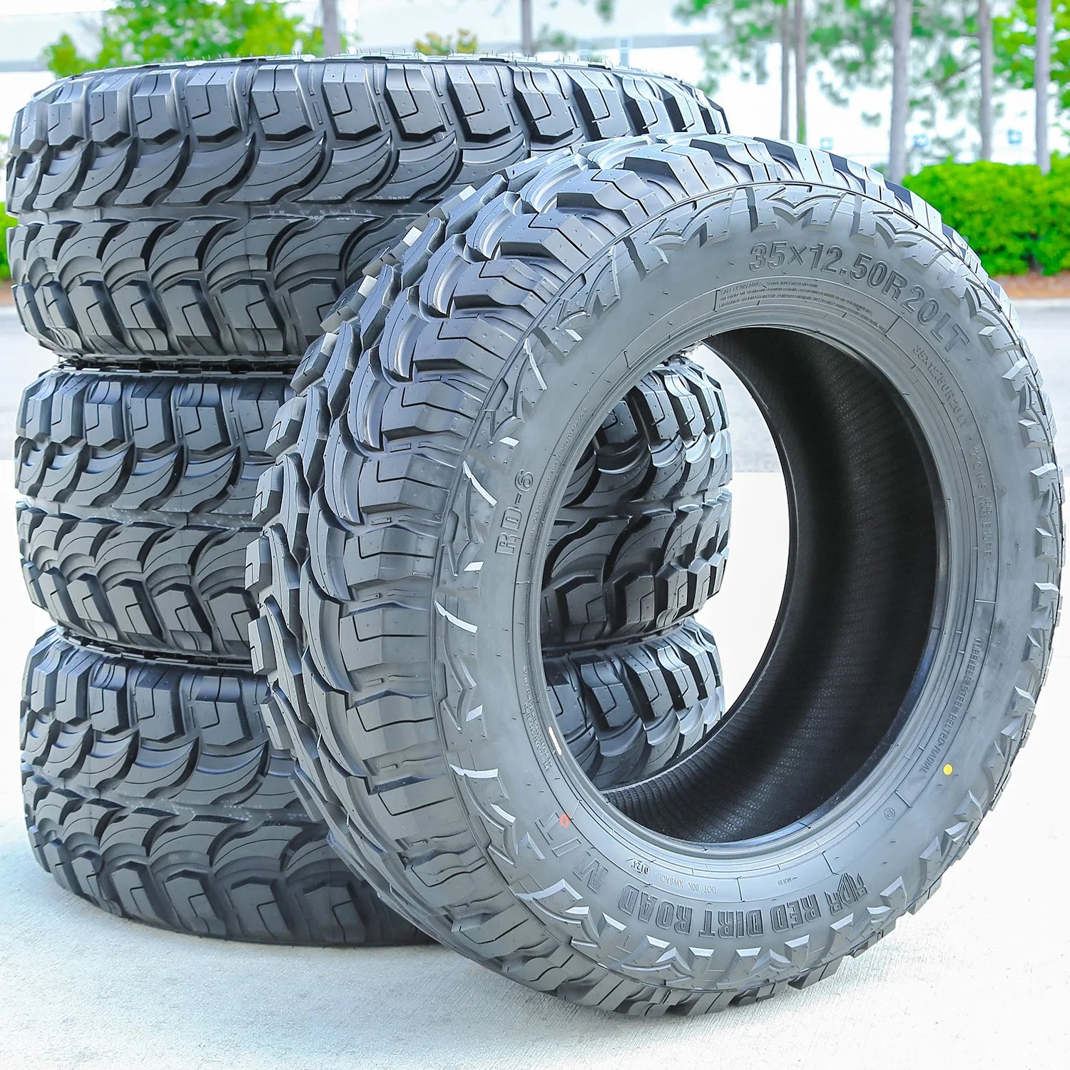 4 Tires Red Dirt Road RD-6 M/T LT 35X12.50R20 Load E 10 Ply MT Mud