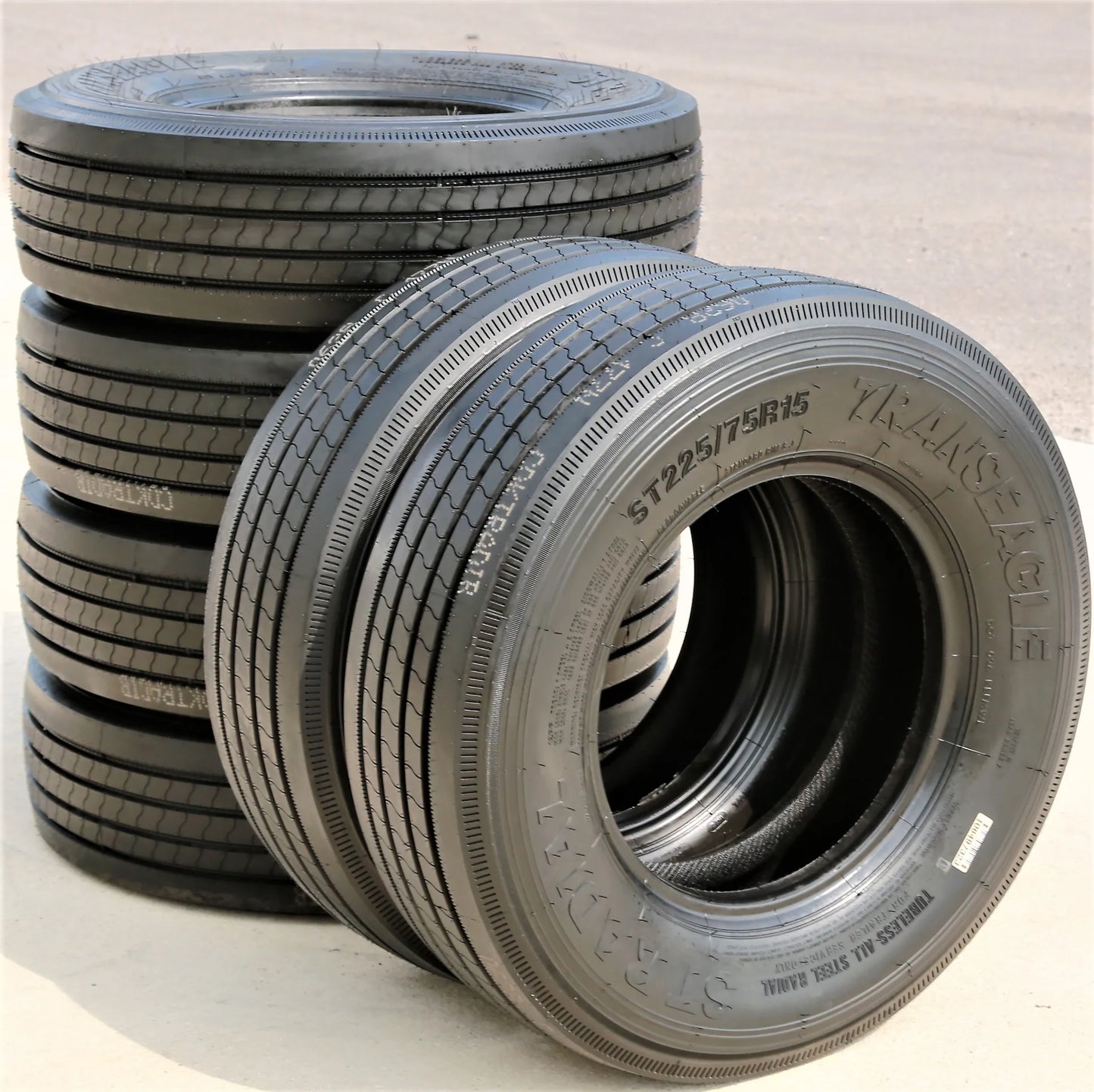 6 New Transeagle ST Radial All Steel ST 225/75R15 Load F 12 Ply Trailer Tires