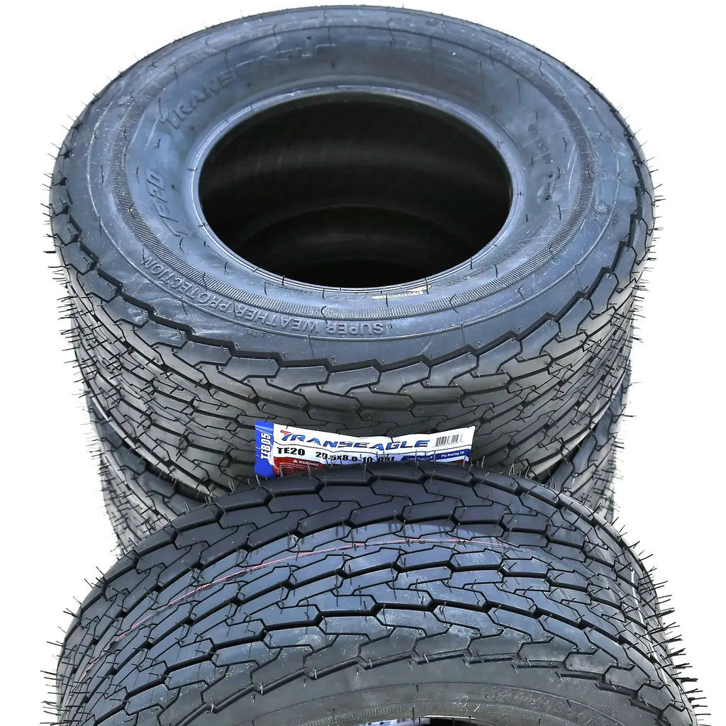 4 Tires Transeagle TE20 ST 20.5X8.00-10 20.5X8-10 Load E 10 Ply Trailer