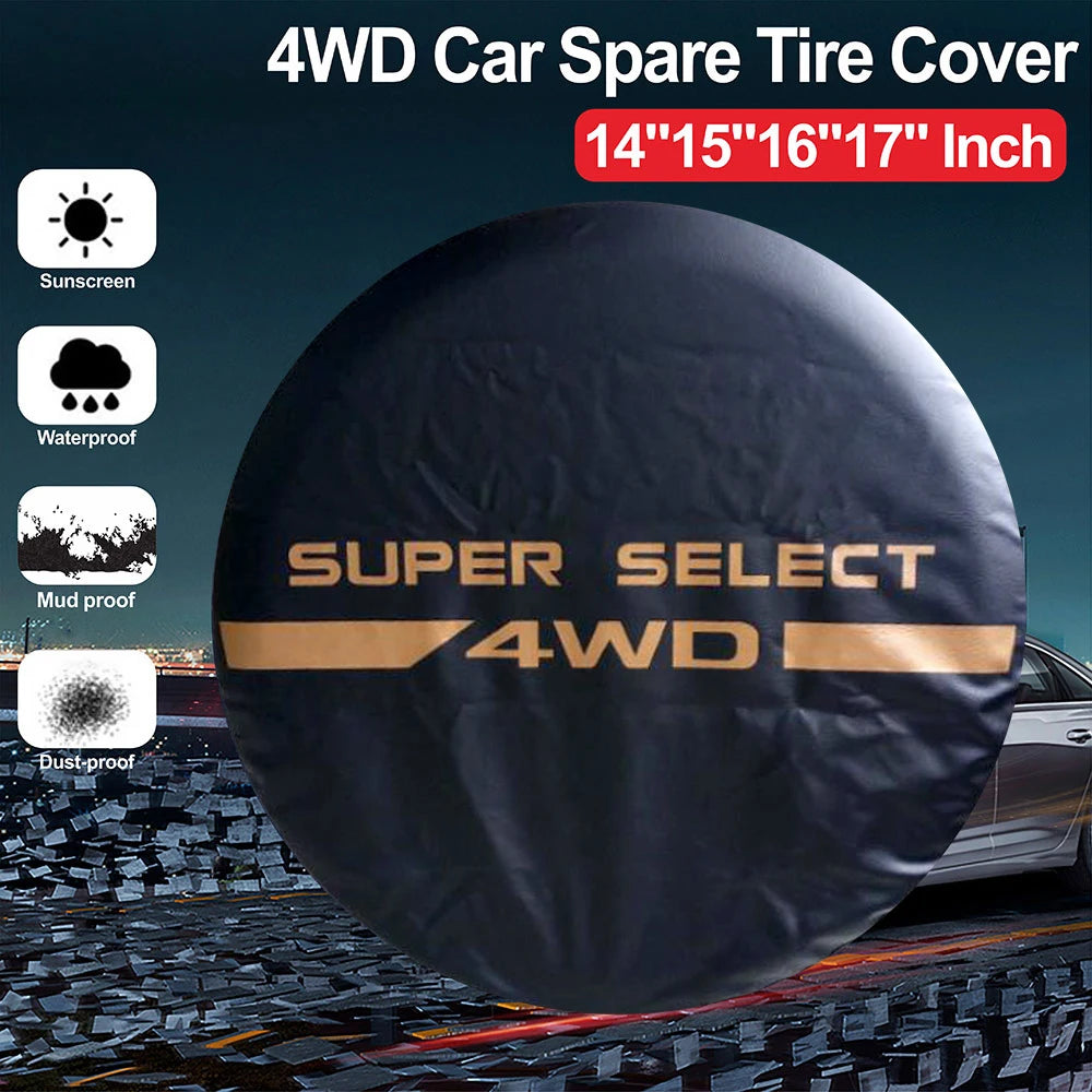 14 15 16 17Inch 4WD Waterproof Dustproof PVC Leather Spare Wheel Tire Cover Case Protector For Mitsubishi Pajero for Car Styings