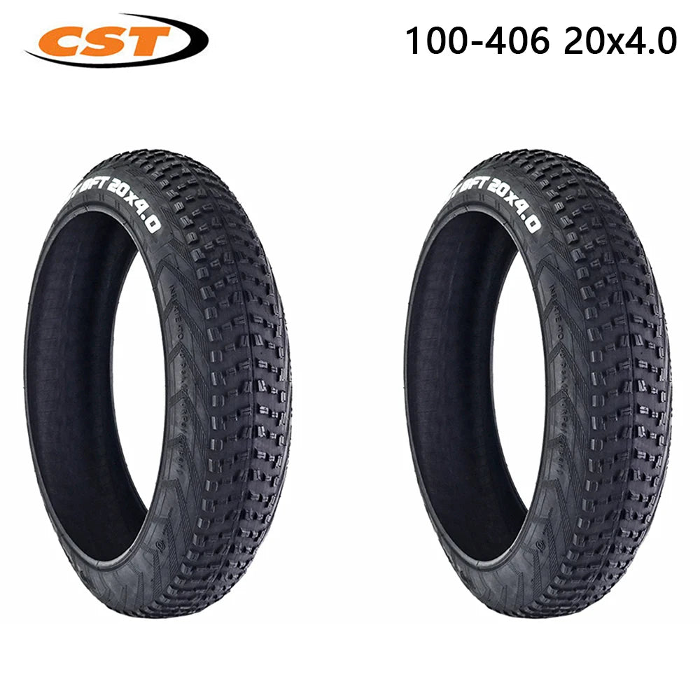 CST 20 inch 100-406 20x4.0 Fat Tire Electric Snowmobile Beach Bicycle Tire MTB Bicycle Front Rear Wheel Anti-Slip Fat Tire