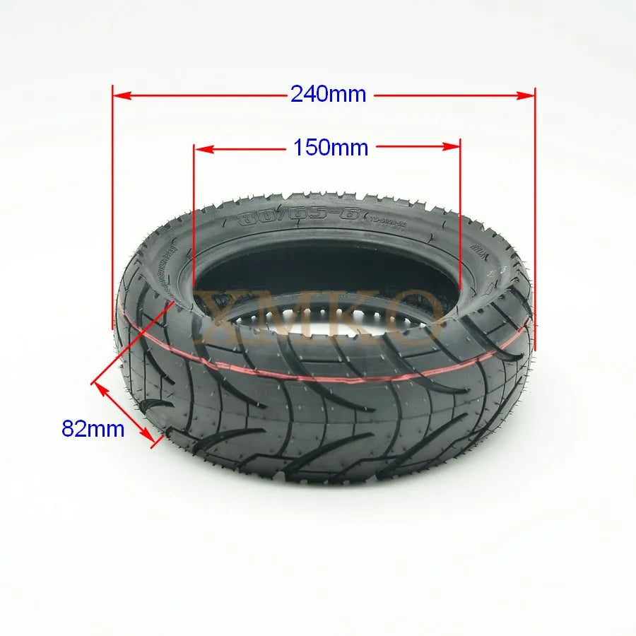 80/65-6 Off Road Thicken Widen Tire Tubeless Tyre For Electric Scooter E-Bike 10Inch Tires Hard Wear-Resistant