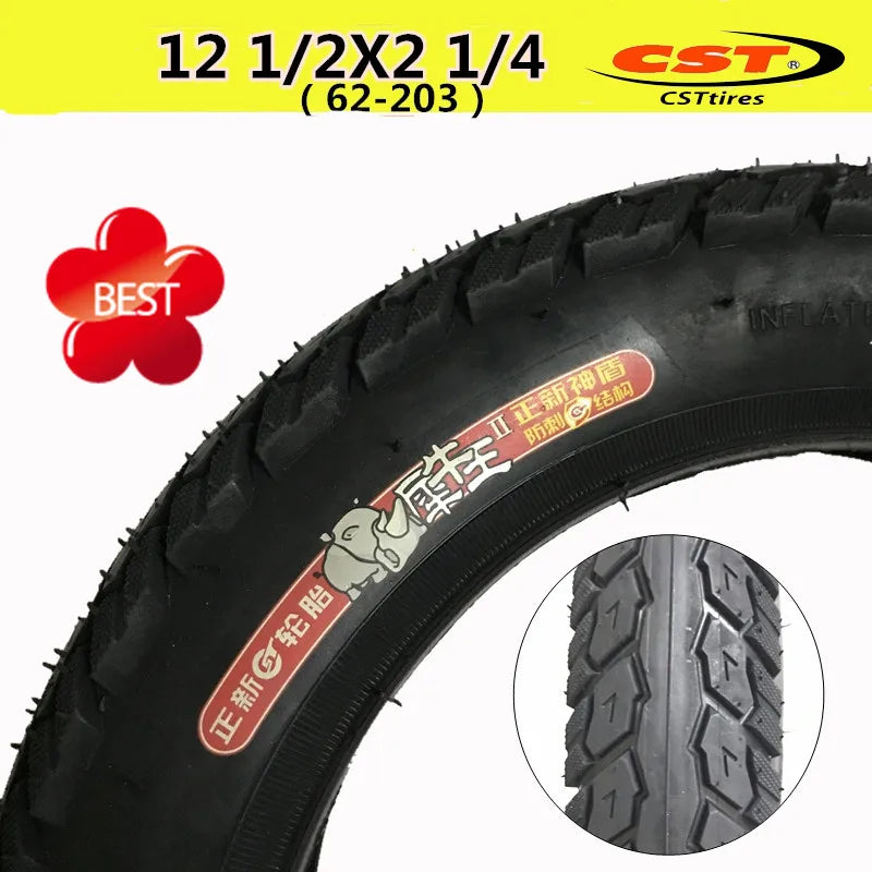 Bicycle Tires 12 1/2 x 2 1/4 CST EBIKE Electric 12inch Bike Tire Folding Bike Kid Balance Bicycle Anti Puncture Tyre 62-203
