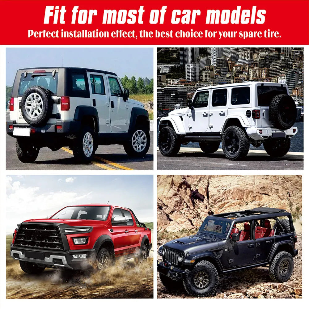 14 15 16 17Inch 4WD Waterproof Dustproof PVC Leather Spare Wheel Tire Cover Case Protector For Mitsubishi Pajero for Car Styings