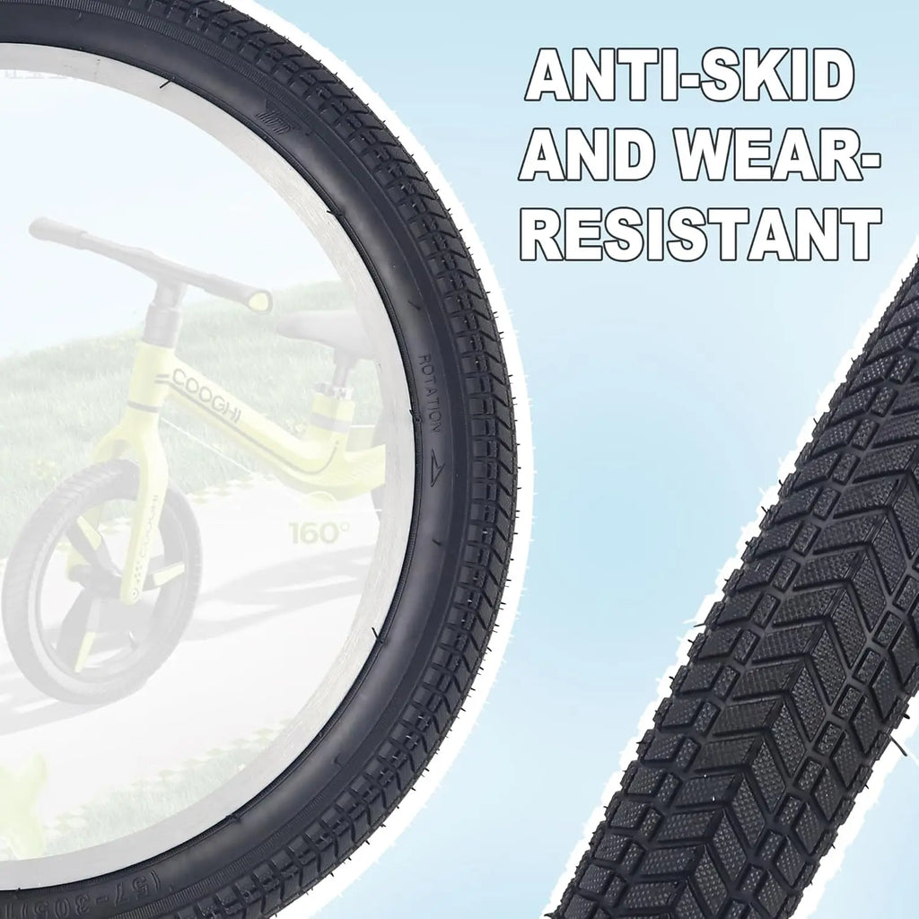 ZUKKA 2 PCS 14" 14x2.125 Kid Bike Tires Heavy Duty Anti-Slip with Tubes Tire Levers Compatible with Stroller & Kid Bikes