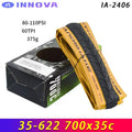 INNOVA PRO IA-2406 700x28c/32c/35c Yellow Edge Folding Anti-slip Tires for Road Bicycle City Touring Bike Cycling Parts