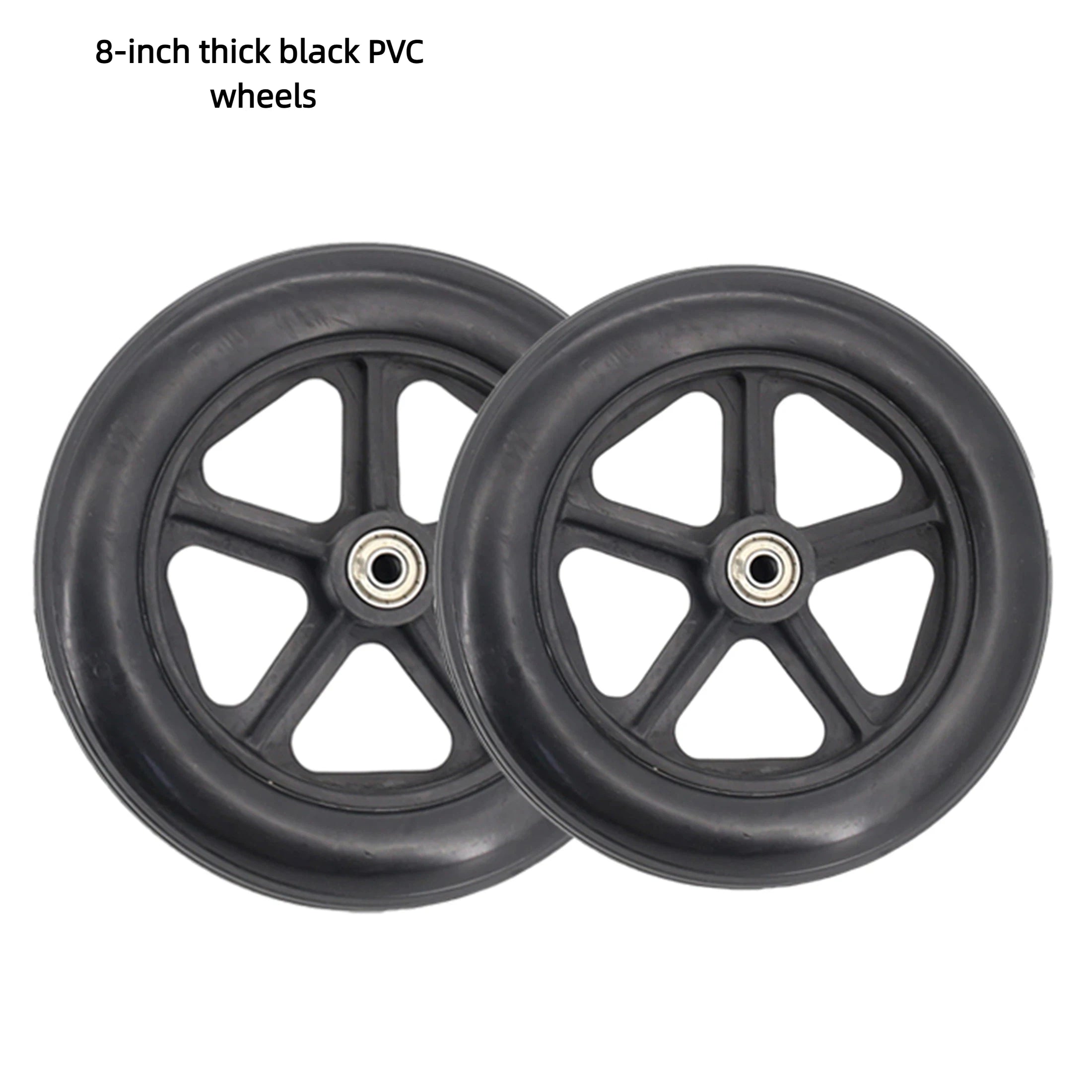 8 Inch Wheels Solid Tire Wheel Travelling Trolley Caster Shopping Cart Wheels Wheelchair Replacement Furniture Casters