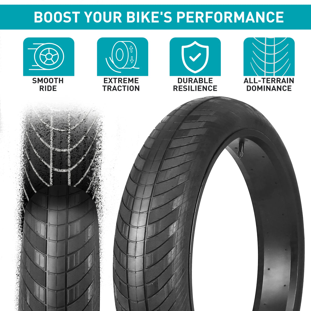 ZUKKA 1 Pack 20/24/26x3.0 Fat Bike Tires ebike Tires  MTB Heavy Duty Wear-Resistant E-Bike Mountain Snow Bike Tire