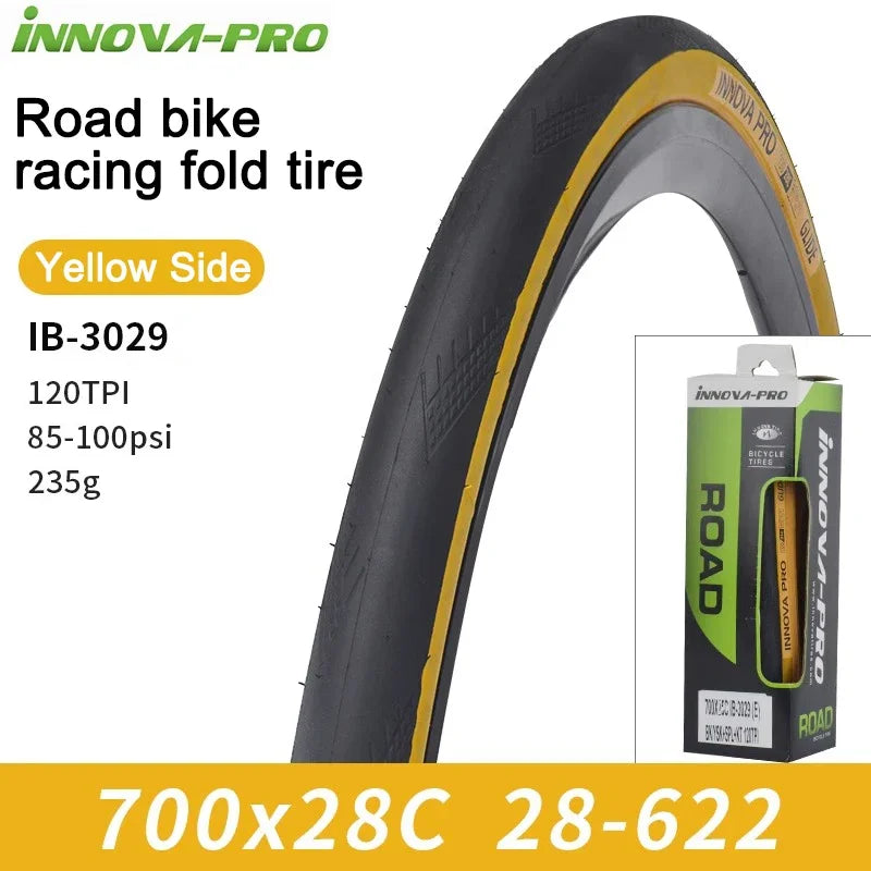 INNOVA Original 700C 700x25c/28c/30c Racing Folding Tire 120TPI for Road Bicycle Racing Bike IB-3029 Cycling Parts