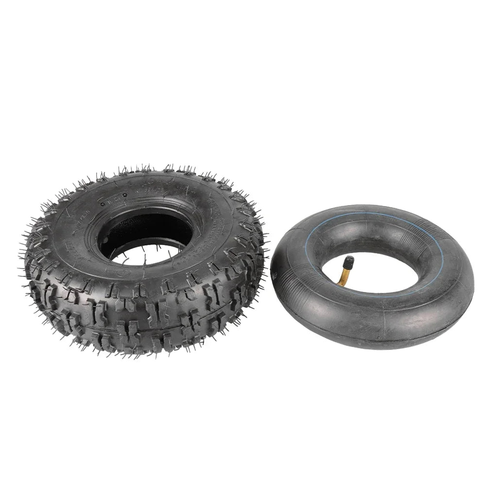 4.10/3.50-4 Tyre and Tube Sack Truck Wheels Replacement Pneumatic for Dirt Bike ATV UTV Garden Trolly Trolley Wheelbarrow