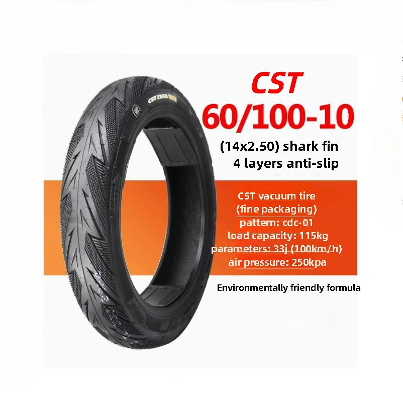 CST Tubeless 60/100-10 For electric vehicle vacuum tire 60/100-10（14x2.50）4PR 33J