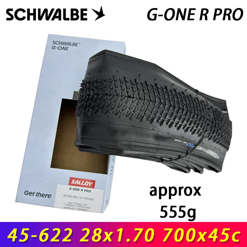 SCHWALBE Original G-ONE R PRO Tubeless Folding Tire 700x40c/45c/50c for Road Race Gravel Bike MTB Touring Bicycle Cycling Parts
