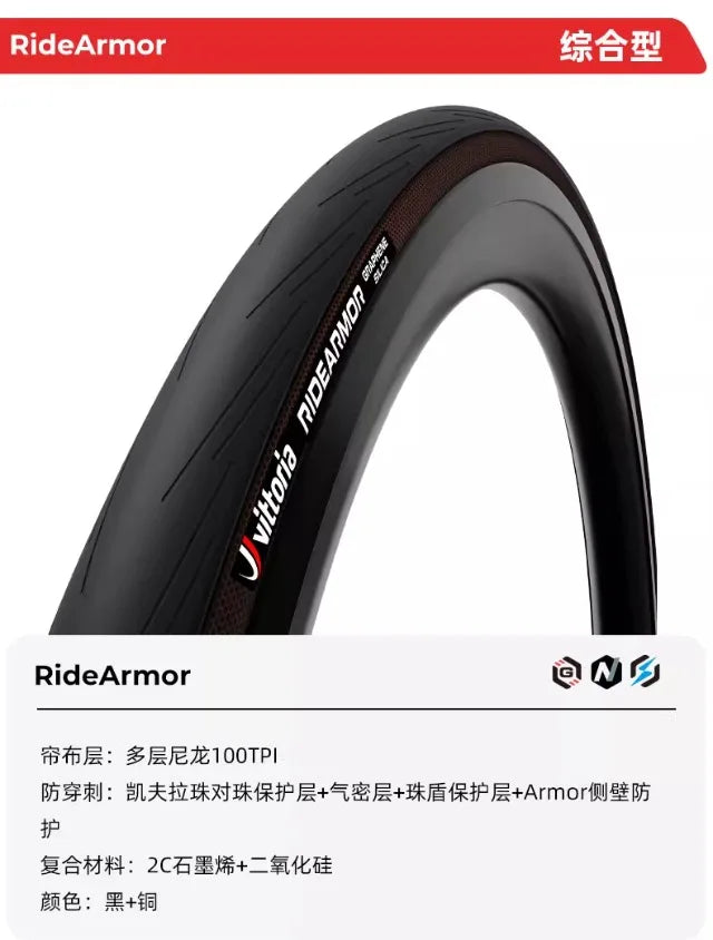 Vittoria Original RideArmor All-season Tubeless-Ready Road Bicycle Folding Tires 700x26c/28c/30c/32c/34c/36c/38c Cycling Parts