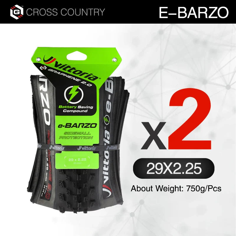 Pneu Vittoria E-Barzo 29x2.25 MTB Tire Electric bike Tubeless Ready TNT Graphene G2.0 Anthracite Tyre rim 29 mtb Cross Country