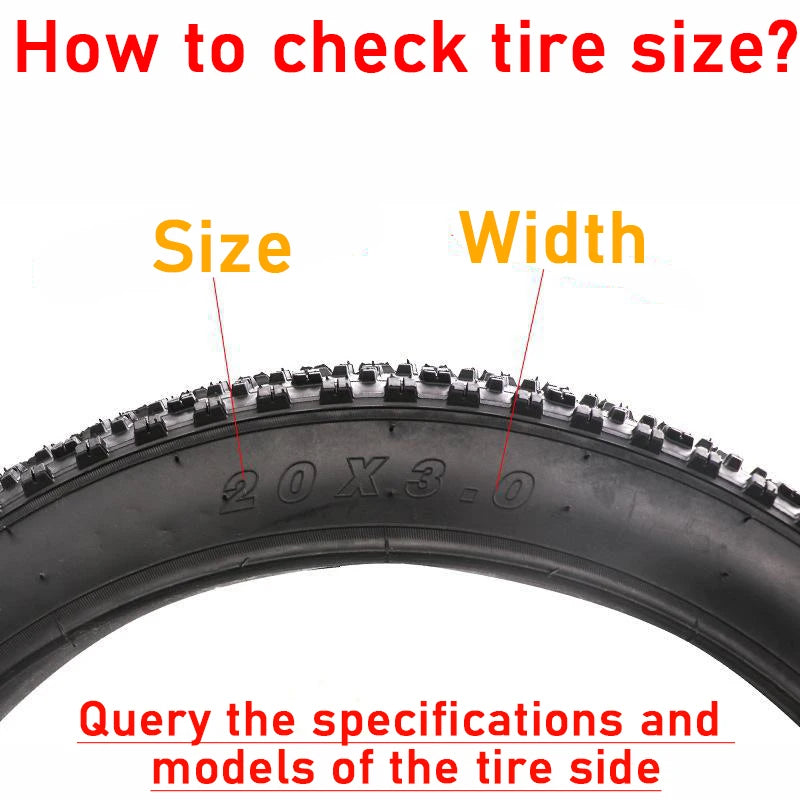 BBSHD 20 inches Fat Tire 20x4.0 Electric Fat Bike Snow Beach Bicycle Tire and Inner Tube Bike Parts Bicycle Accessories