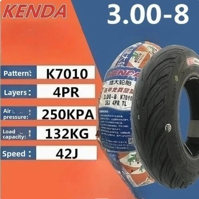 Tubeless 3.00-8 vacuum tire CST Chaoyang  Kenda  4PR vacuum tire tricycle  trolley wheelchair tires for Electric Vehicles E-Bike
