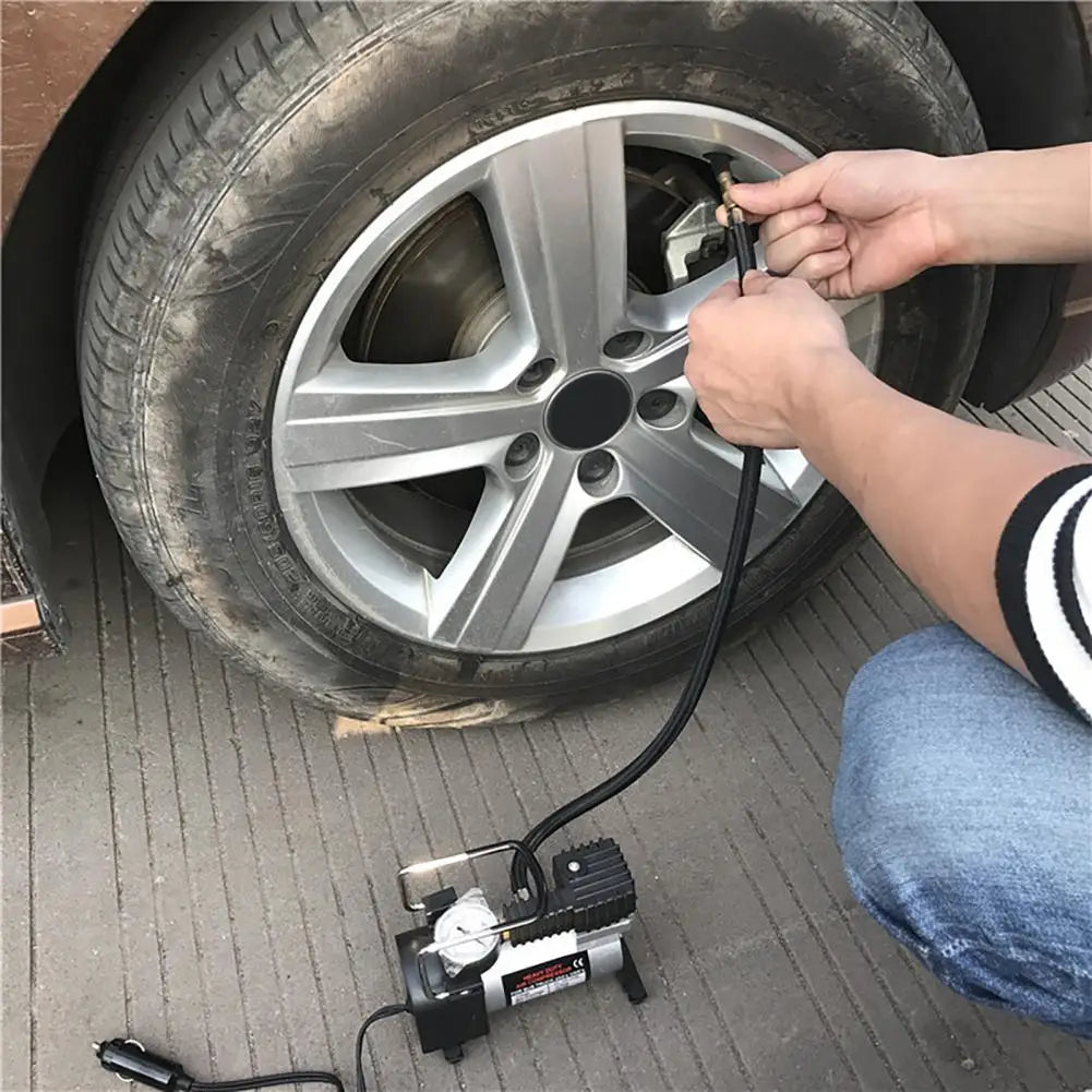 Tire Inflator Low Noise High-Pressure Automatic Charge And Stop Tire Air Refill Single Cylinder Car Electric Air Compressor