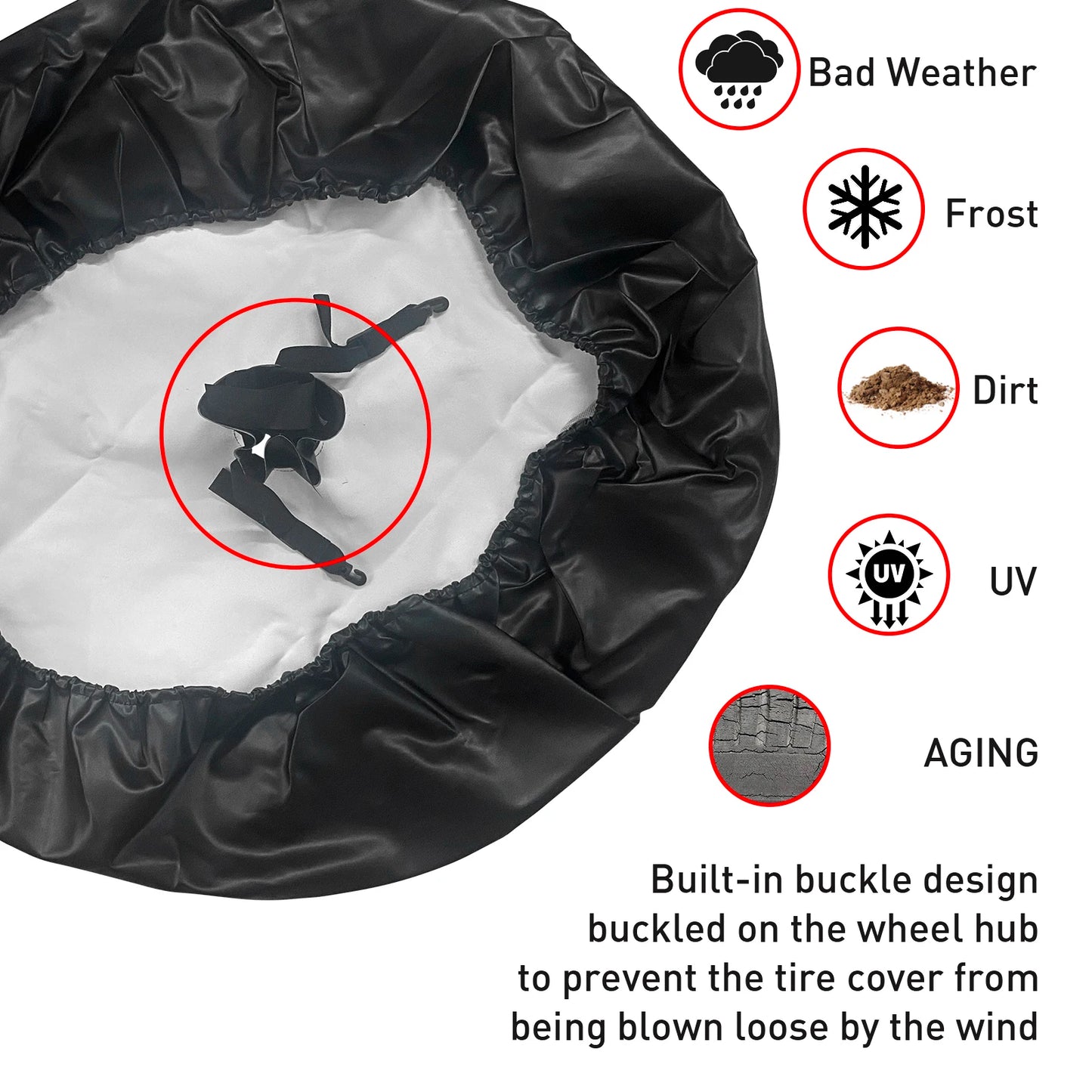 32 Inches Spare Tire Cover Universal Fit for Jeep Wrangler Rv SUV Truck Trailer Vehicles Back Wheel Cover Storage Bag Protector