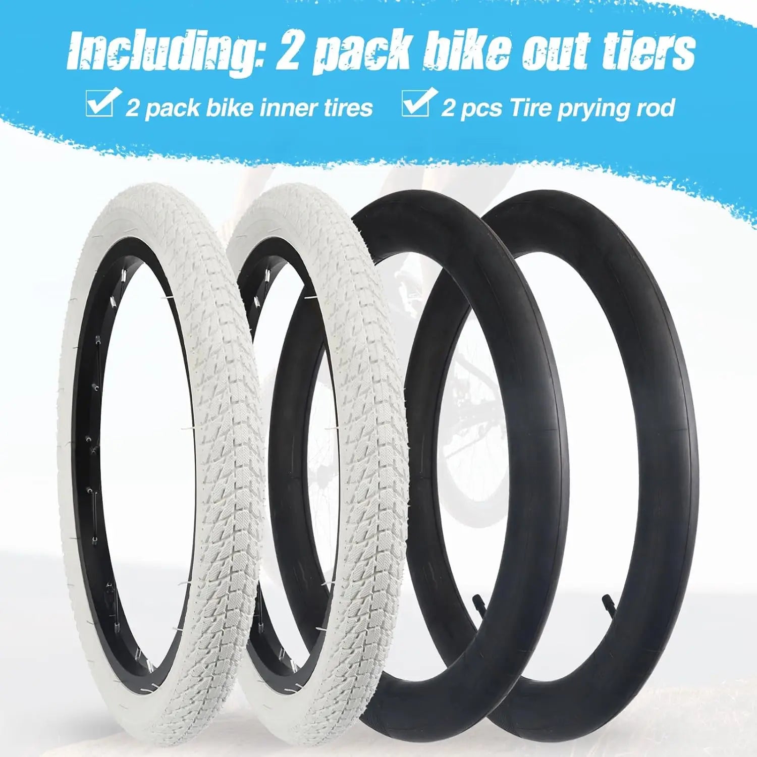ZUKKA 16 Inch 16x1.75 Bicycle Tire Set Anti-Slip Wear-Resistant Puncture Proof for Kid & Toddler Bikes