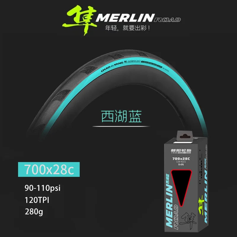 CHAOYANG H-496 MERLIN Road Dino Skin S-MAXX Anti-stab 700x23c/25c/28c Bicycle Folding Tire 120TPI for Road Bike Cycling Parts