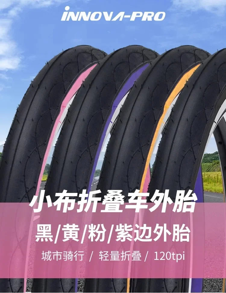 INNOVA Original 16x1 3/8 37-349 Folding/Wired Tire IA-2242 for Brompton K3 Mini 349 Fold Bicycle Tire BMX Half Bald Tires