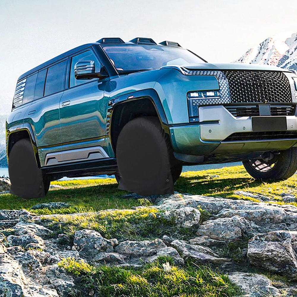 Spare Tire Cover Waterproof Automotive Wheel Protector UV Resistant Auto Tire Cover for Sun Rain Snow Tyre Protection