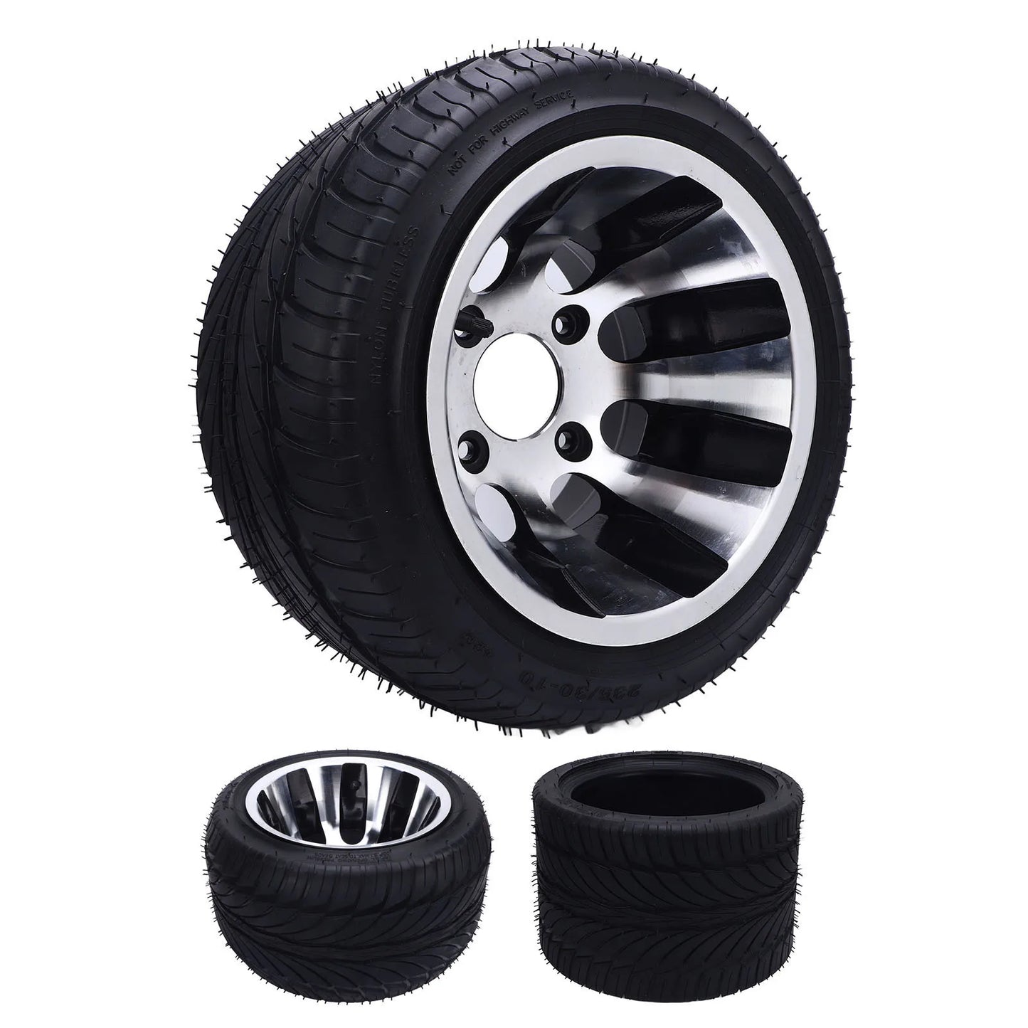 10 Inch 235/30-10 Tire Go Kart Tire All Terrain Multifunction Excellent Traction Rubber for ATV UTV Go Kart Golf Cart Lawn Mower