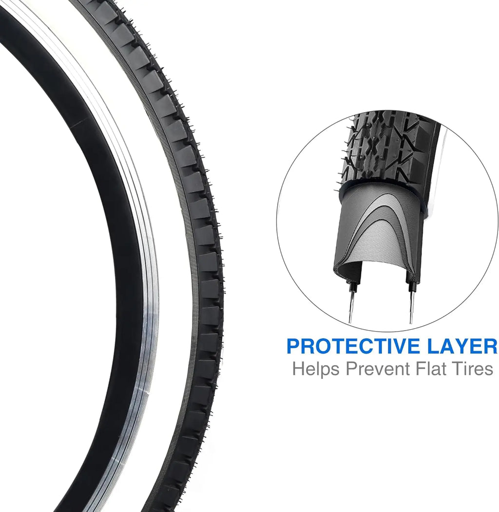 ZUKKA 1 Pack 24/26 x 2.125 Bike Tires Folding Replacement for Beach Cruiser Bike Bicycle Tires for Commuter Bikes