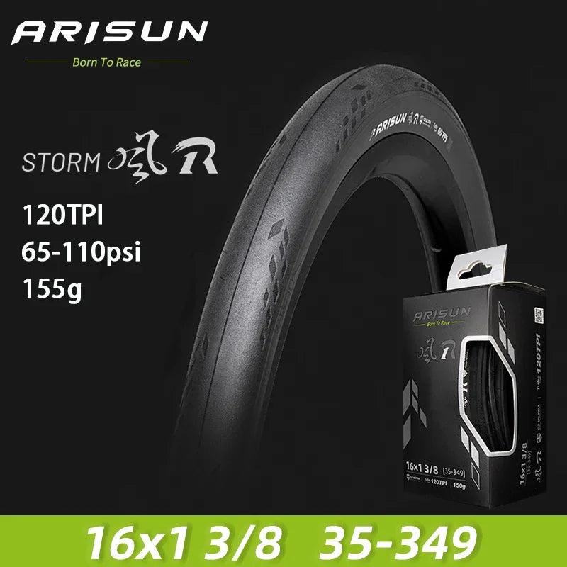 CHAOYANG ARISUN R1 Original 16x1 3/8 Small Wheel Tire 35-349 for Brompton 16 inch Puncture-resistant BMX Folding Bike Tire