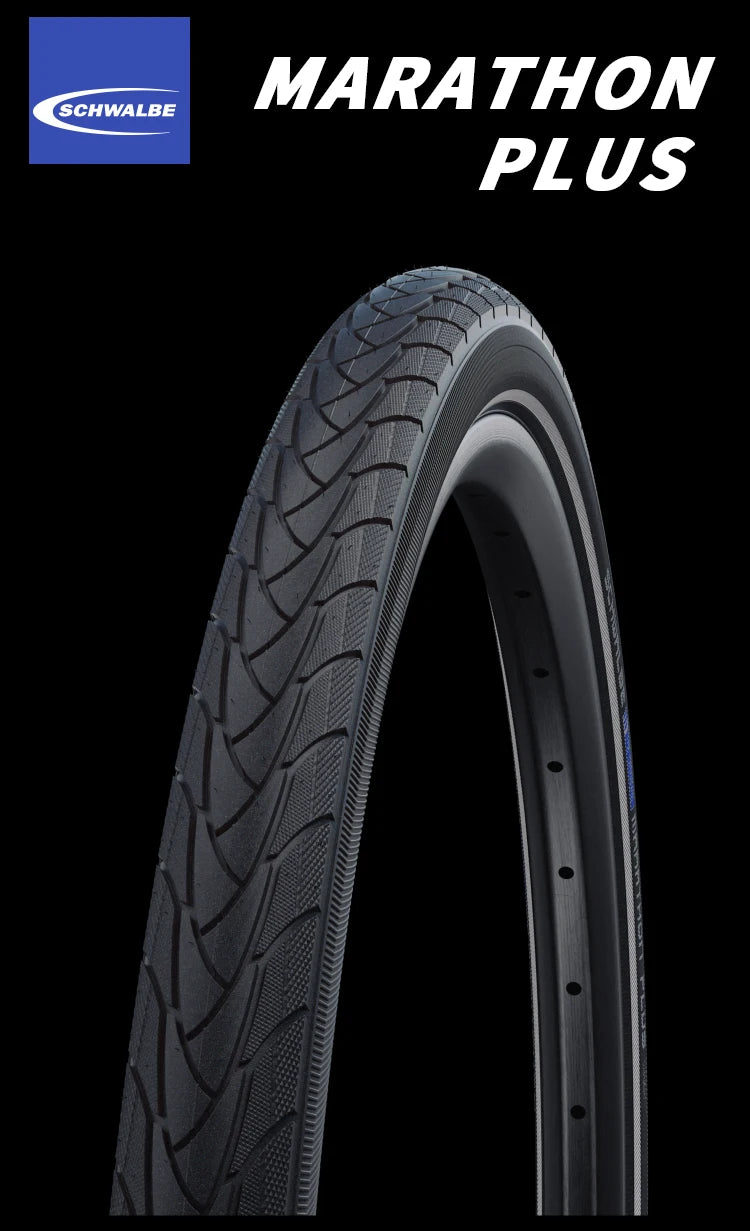 SCHWALBE Original MARATHON PLUS Series 26/27.5 inch 700c Wired Bicycle Tire for MTB Bike Touring Bicycle Cycling Parts