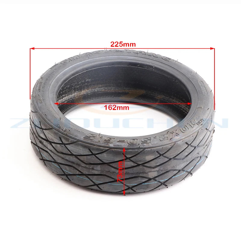 10X2.50-6.5 Tubeless Tires Fits for 10 Inches Electric Scooter 36V 48V Motor Hub Front or Rear Wheel Vacuum Tyres Accessories