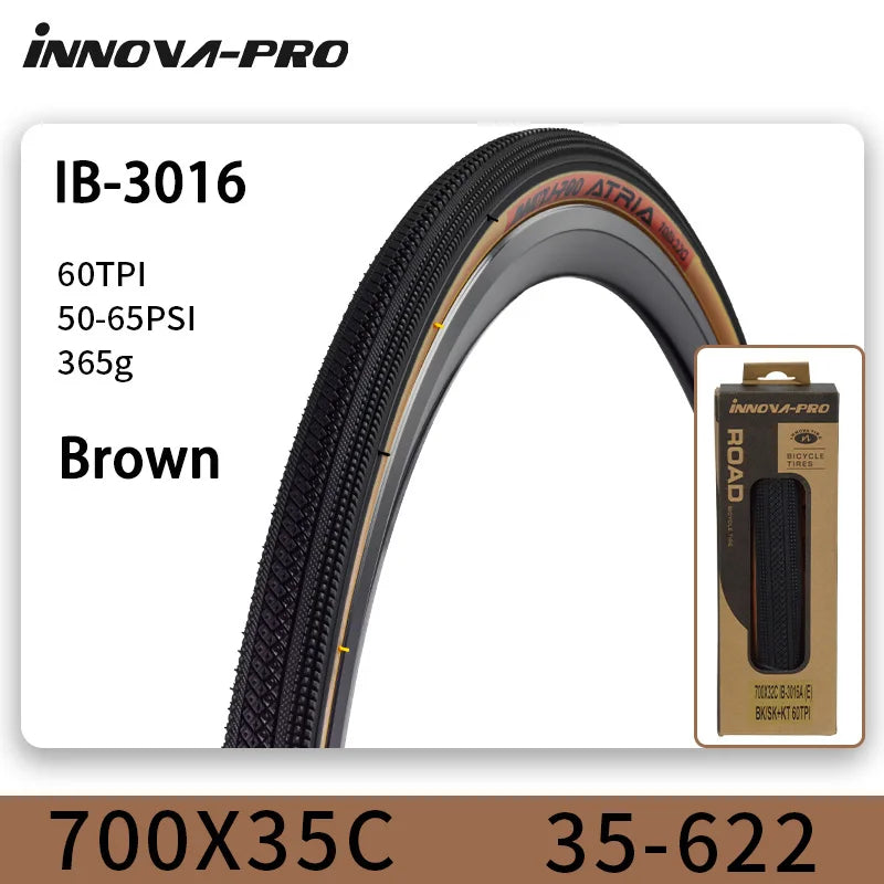 INNOVA-PRO Original 700x32c/35c Folding Tire 700c for XC Road Gravel Bicycle Lightweight Tires IB-3016 Cycling Parts