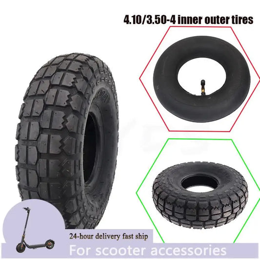 4.10/3.50-4 Tires 4.10-4 3.50-4 Tyre And Inner Tube for Electric Tricycle, Trolley,Electric Scooter,warehouse Car Tire Parts