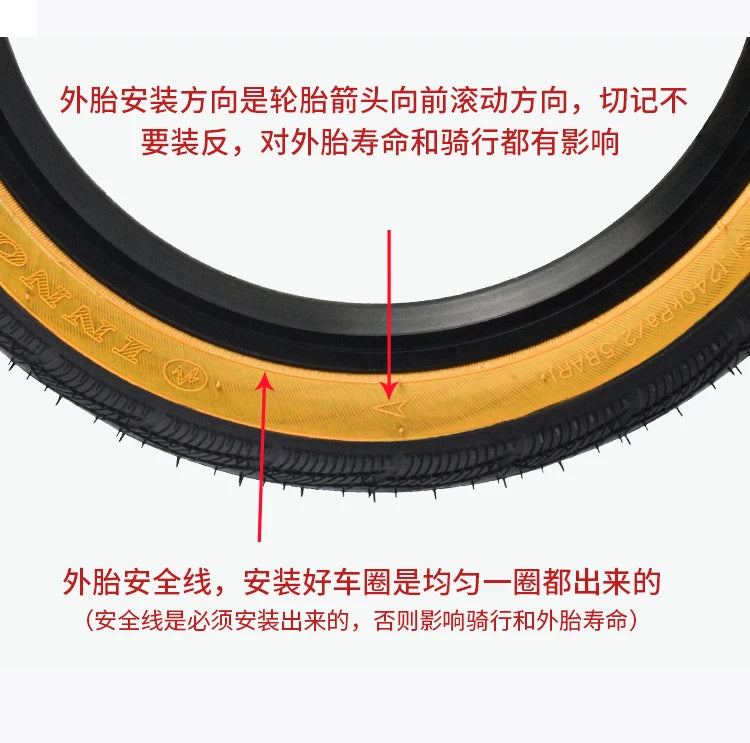 INNOVA Original 14x1.5 Folding Bicycle Folding/Wired Tires 14 inch 412 Small Wheel Bike Tire IA-3006/2084 Cycling Parts