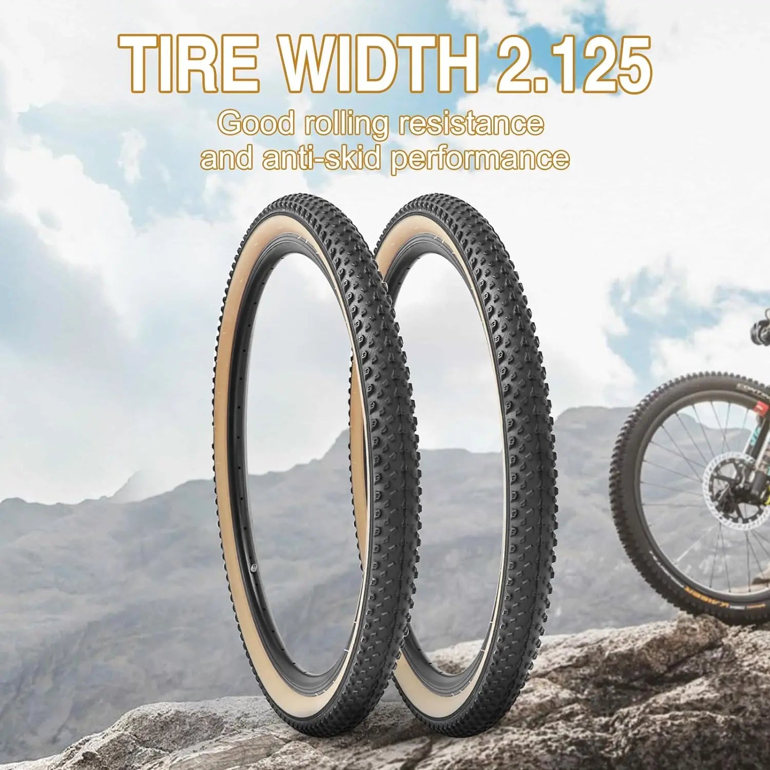 ZUKKA  1 Pack Mountain Bike Tire 20/24/ 26/27.5/29 Strong Grip Compatible Replacement Bicycle Tire for MTB Mountain Bicycle