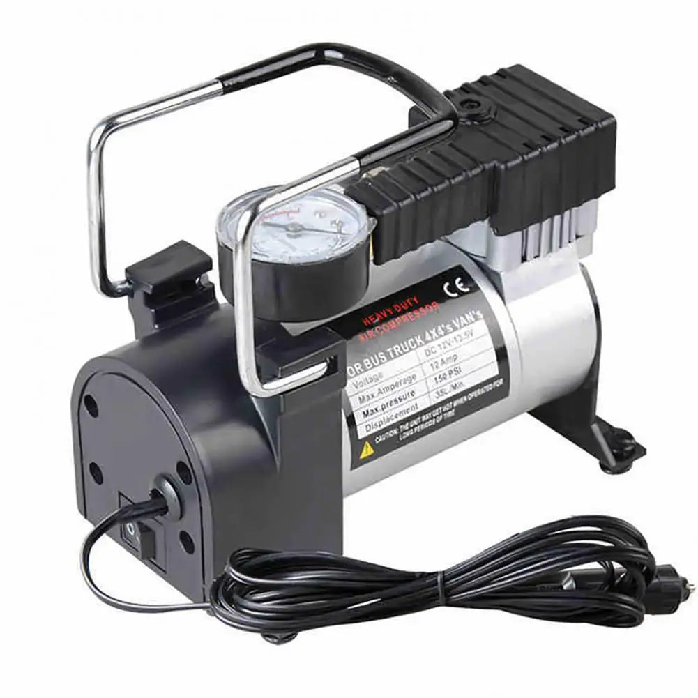 Tire Inflator Low Noise High-Pressure Automatic Charge And Stop Tire Air Refill Single Cylinder Car Electric Air Compressor