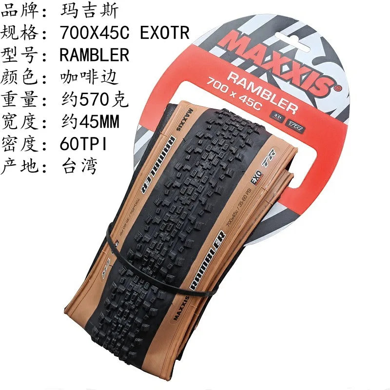 MAXXIS RAMBLER TUBELESS 700x38C/40C/45C/50C 650x47B 27.5x1.5 GRAVEL/ADVENTURE Gravel and dirt road racing tire of bicycle