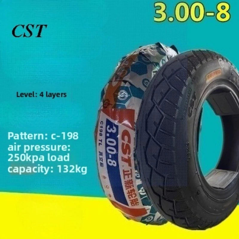 Tubeless 3.00-8 vacuum tire CST Chaoyang  Kenda  4PR vacuum tire tricycle  trolley wheelchair tires for Electric Vehicles E-Bike