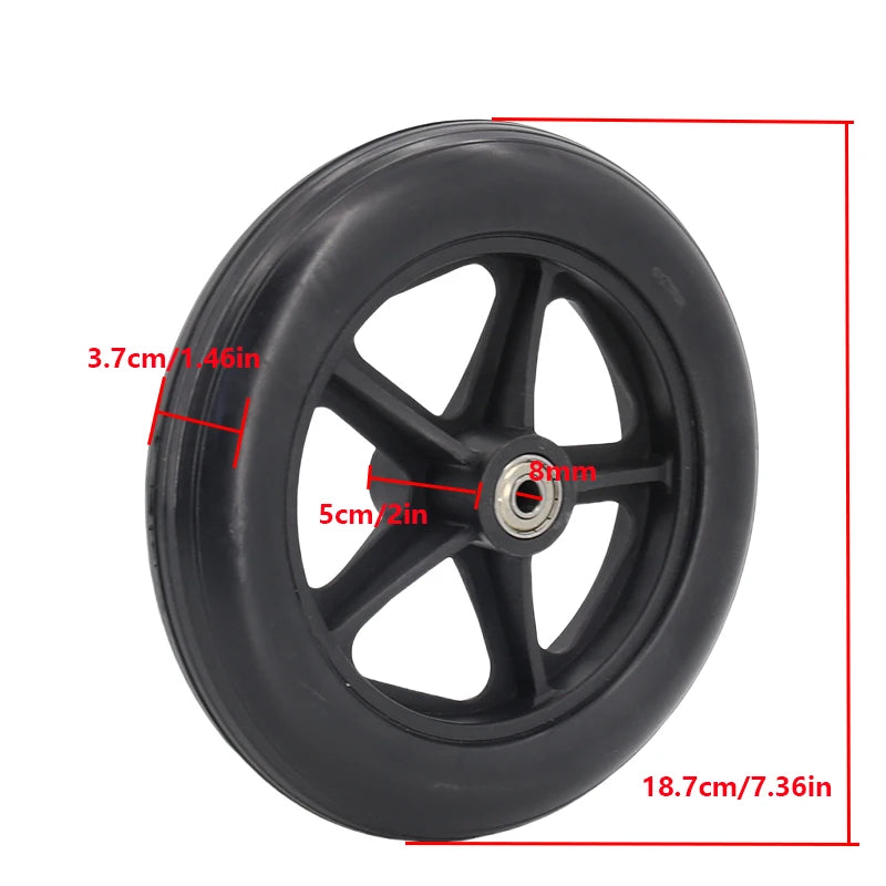 8 Inch Wheels Solid Tire Wheel Travelling Trolley Caster Shopping Cart Wheels Wheelchair Replacement Furniture Casters