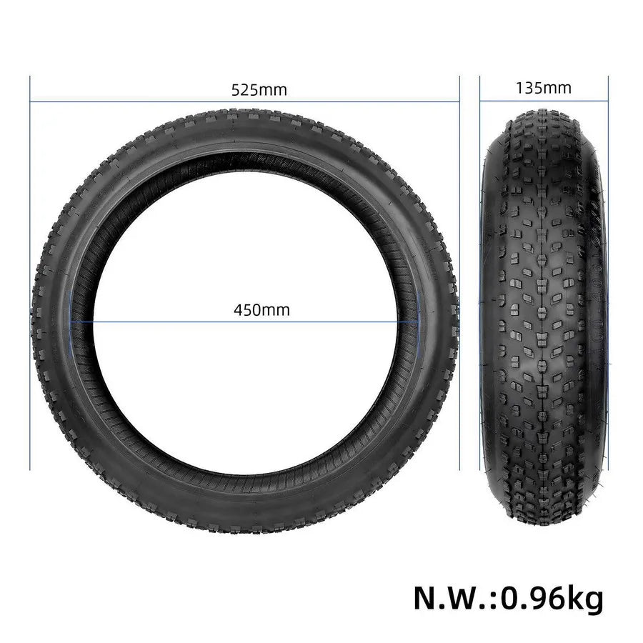 20x4.0 Beach Snowfield All Terrain Vehicle Tire Ultra Wide Off-Road Tire For E-Bicycle Electric Scooter 20 Inch 100-406 Tyre