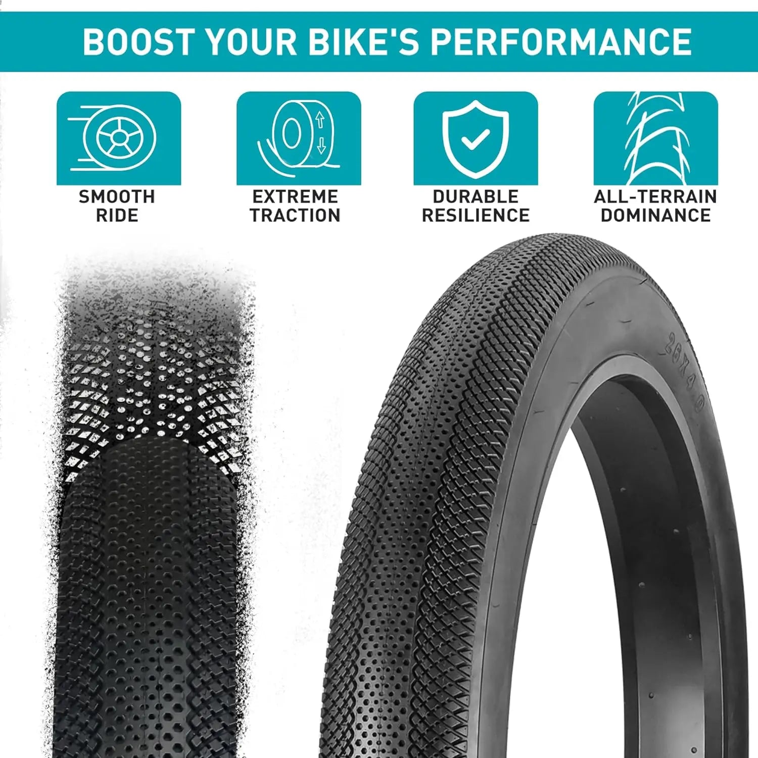 ZUKKA Fat Bike Tire 20/26x4.0 for Ebike Mountain Bike Heavy Duty High-Performance Wear-Resistant E-Bike Mountain Snow Bike Tire