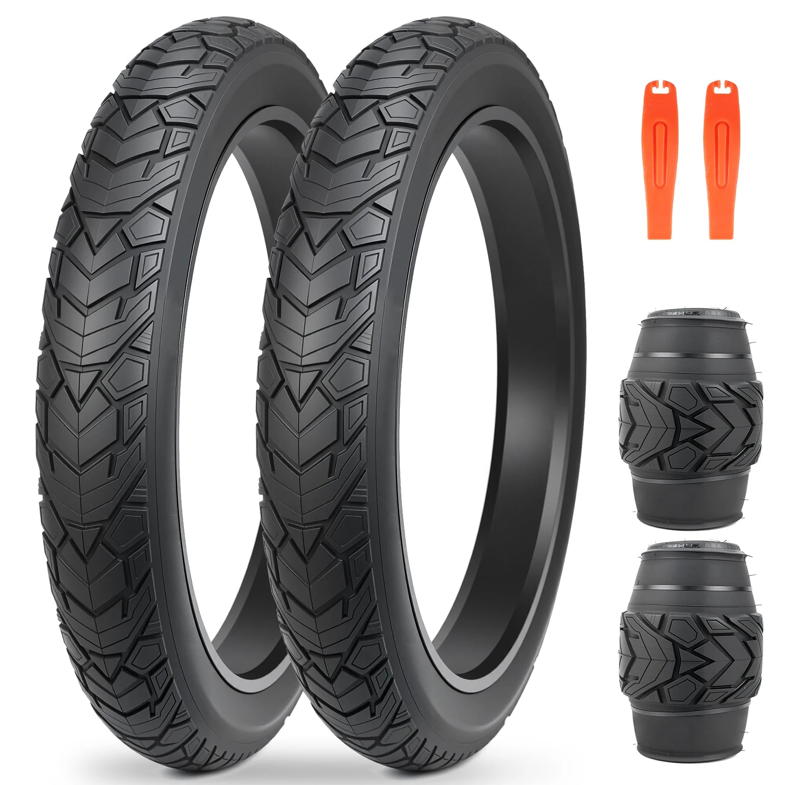 ZUKKA 26x 4.0 E-Bike Tire 2 Pack Fat Tire High Performance Fat Tire/White Wall Tire Replacement Tire Folding