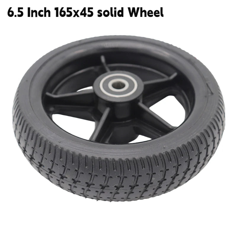 6.5-Inch solid wheels with plastic bearings for hand shopping cart folding electric longboard hoverboards