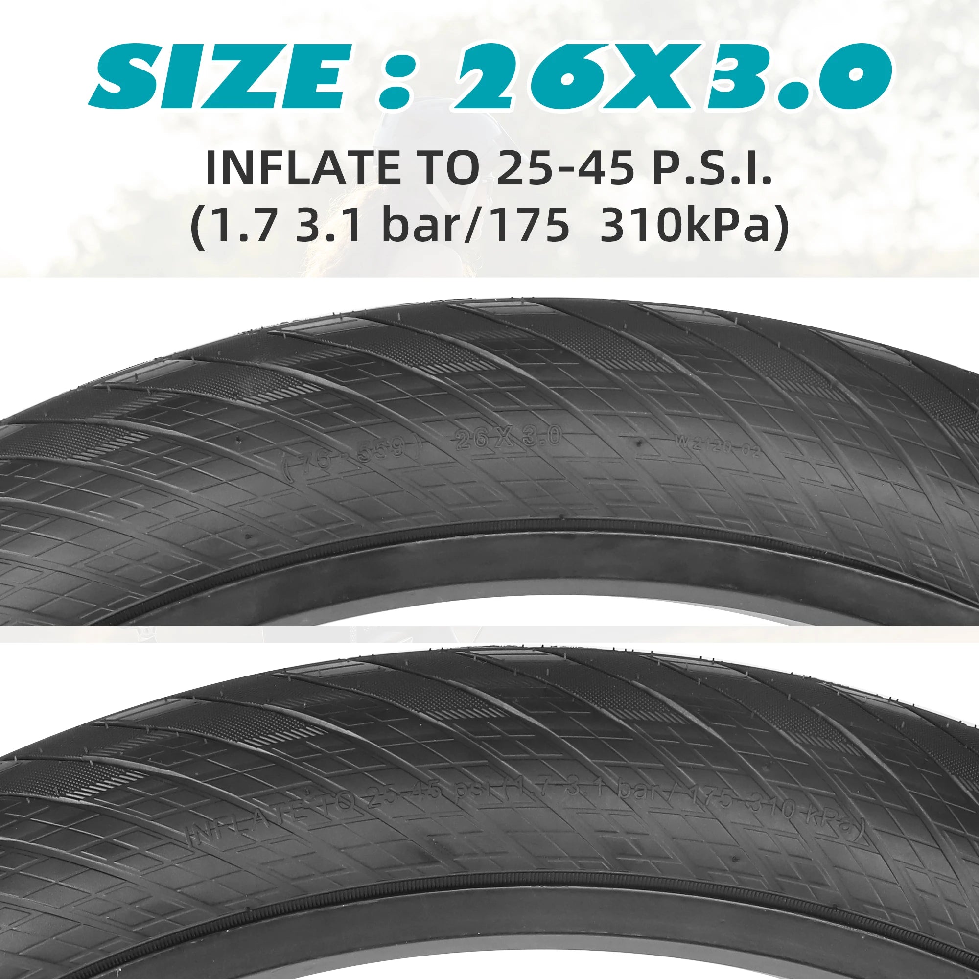 ZUKKA 1 Pack 20/24/26x3.0 Fat Bike Tires ebike Tires  MTB Heavy Duty Wear-Resistant E-Bike Mountain Snow Bike Tire