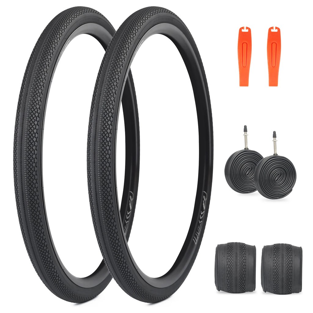 ZUKKA 2 Pack 700x40C Road Gravel Bike Tire Heavy Duty Anti-Slip Puncture Resistant Kit with 2 Inner Tubes Tire Levers Valve Caps