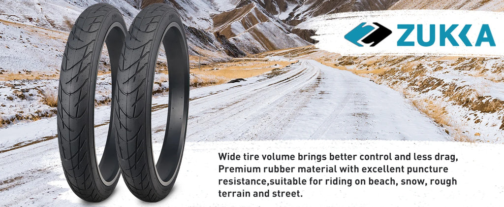 ZUKKA Fat Bike Tire 26" x3" (70-559) Compatible Replacement Bicycle Tire for Mountain Snow and Beach Bike