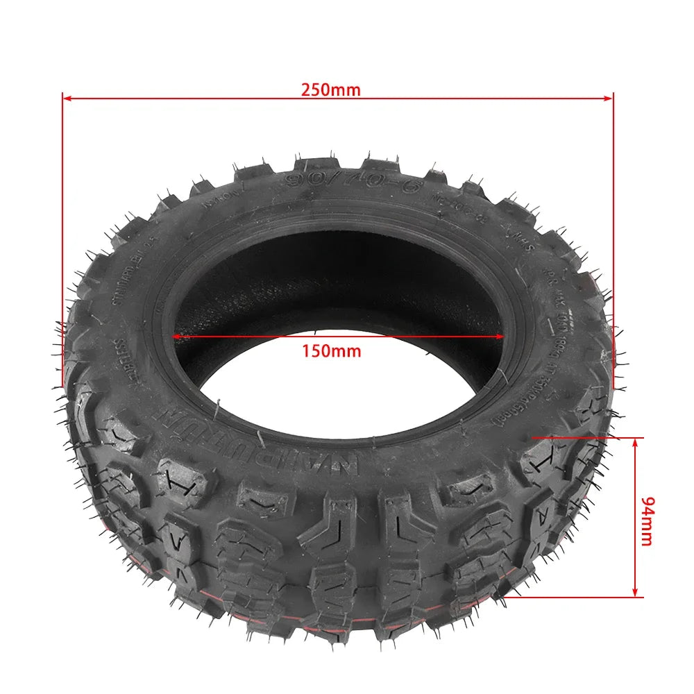 11 Inch 90/65-6.5 Tubeless Tyre OffRode Tubeless Tyre for Zero 11x Electric Scooter Thickened Rubber Replacement Tyres